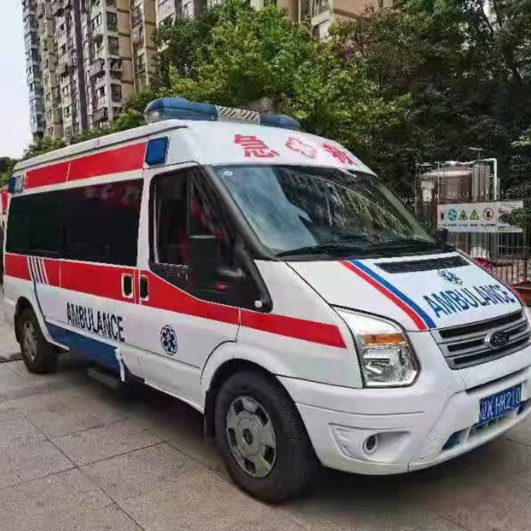 桥东长途救护车护送病人返乡